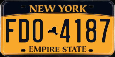 NY license plate FDO4187