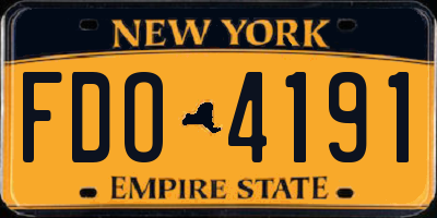 NY license plate FDO4191