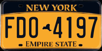 NY license plate FDO4197