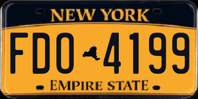 NY license plate FDO4199