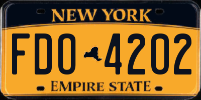 NY license plate FDO4202