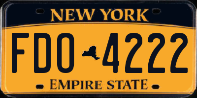 NY license plate FDO4222