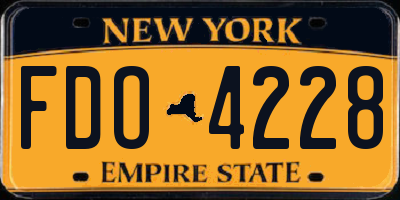 NY license plate FDO4228