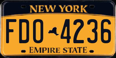 NY license plate FDO4236