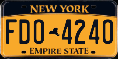 NY license plate FDO4240