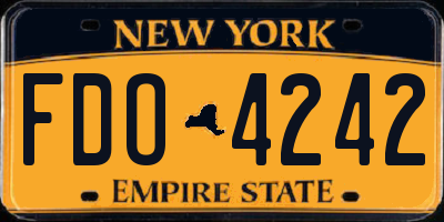 NY license plate FDO4242