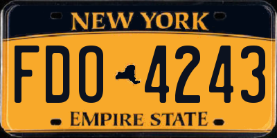 NY license plate FDO4243