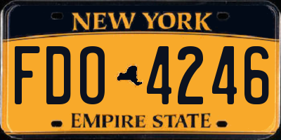 NY license plate FDO4246