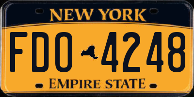 NY license plate FDO4248