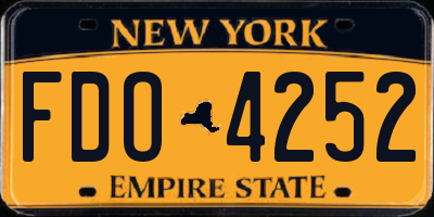 NY license plate FDO4252