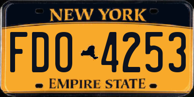 NY license plate FDO4253