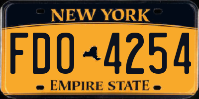 NY license plate FDO4254