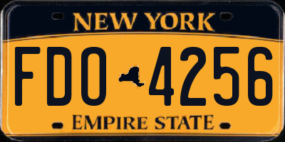 NY license plate FDO4256