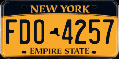 NY license plate FDO4257