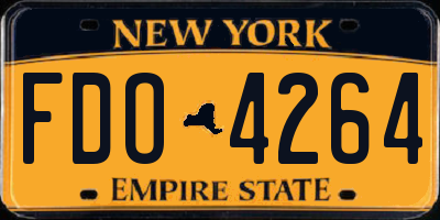 NY license plate FDO4264