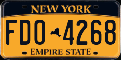 NY license plate FDO4268