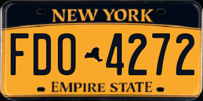 NY license plate FDO4272