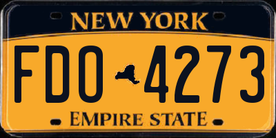 NY license plate FDO4273