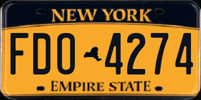 NY license plate FDO4274