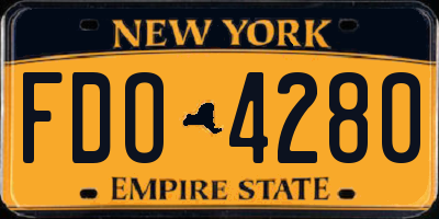 NY license plate FDO4280