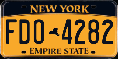 NY license plate FDO4282