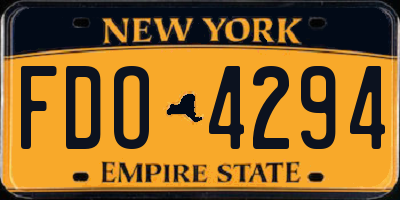 NY license plate FDO4294