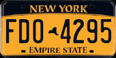 NY license plate FDO4295