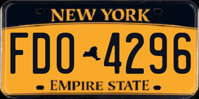NY license plate FDO4296