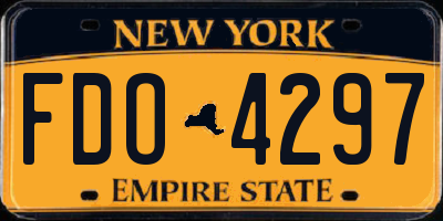 NY license plate FDO4297