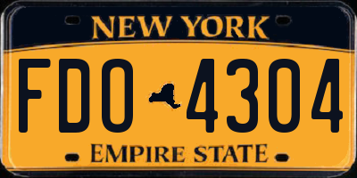 NY license plate FDO4304
