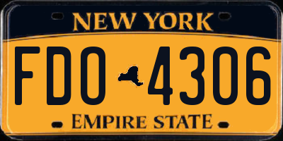 NY license plate FDO4306