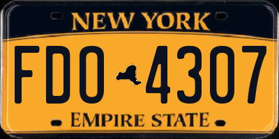 NY license plate FDO4307