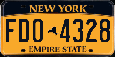 NY license plate FDO4328