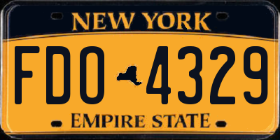 NY license plate FDO4329