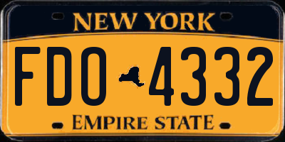 NY license plate FDO4332