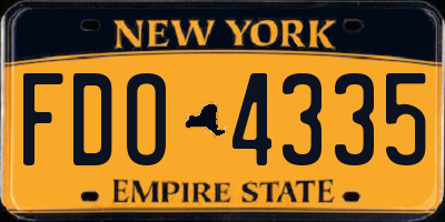 NY license plate FDO4335