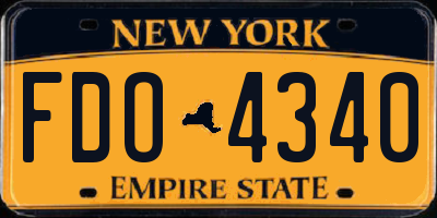 NY license plate FDO4340
