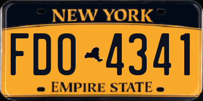 NY license plate FDO4341