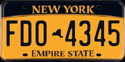 NY license plate FDO4345