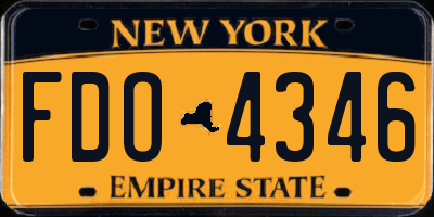 NY license plate FDO4346