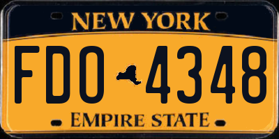 NY license plate FDO4348