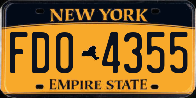 NY license plate FDO4355