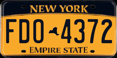 NY license plate FDO4372