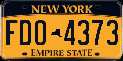 NY license plate FDO4373
