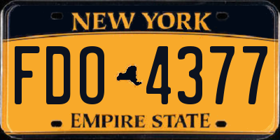 NY license plate FDO4377
