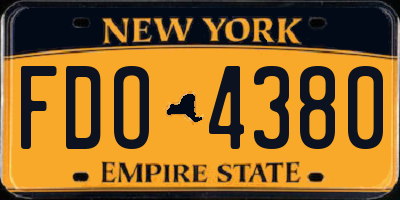 NY license plate FDO4380