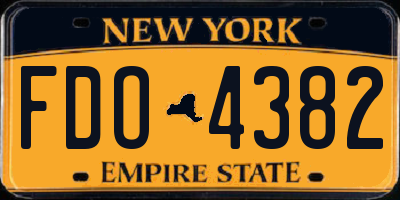 NY license plate FDO4382