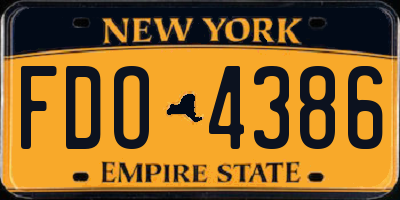 NY license plate FDO4386