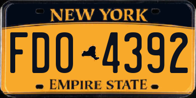 NY license plate FDO4392