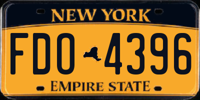 NY license plate FDO4396